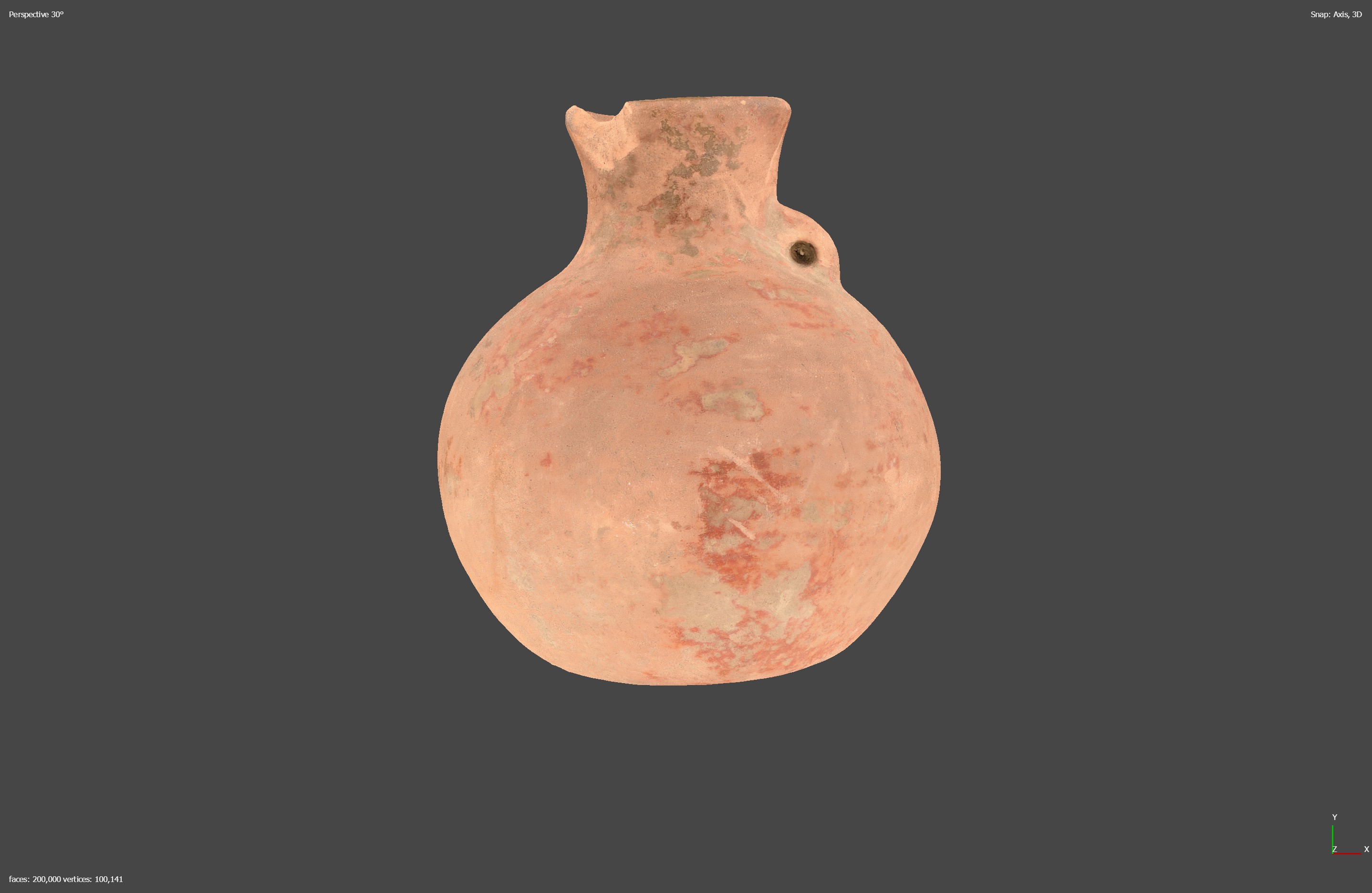 Pot ceramique dorigine peruvienne. Collections ethnographique.