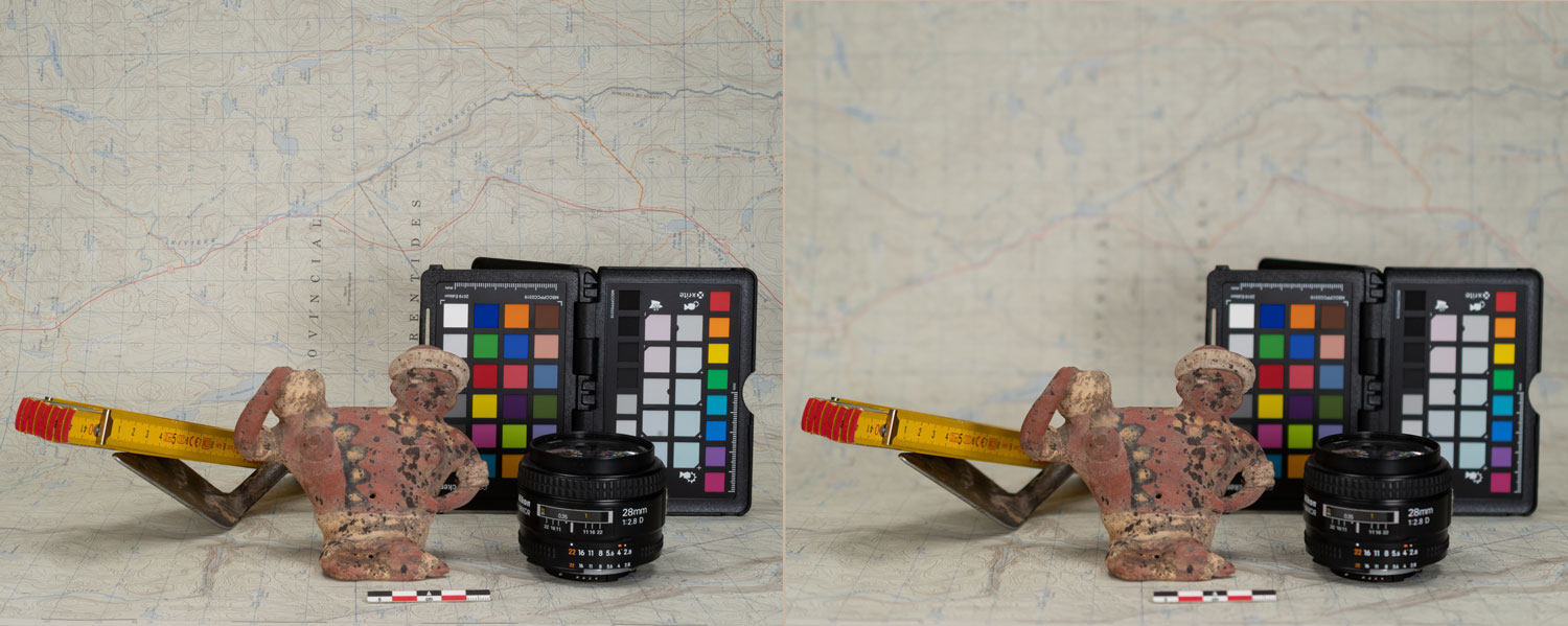Figure 4. Impact de la profondeur de champ. La photo de droite a été prise avec l'ouverture réglée à f22 et celle de droite à f2.8. Remarquez la différence dans la netteté de l'arrière-plan.